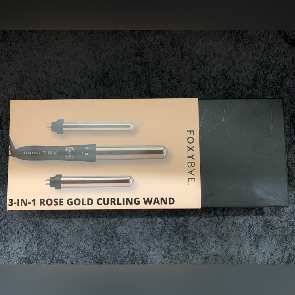 Foxybae 3-in-1 Rose Gold Curling Wand
